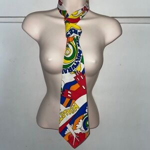 Vintage 60s 70s hippie Novelty Necktie Revolution Air Psychedelic Mod Tie